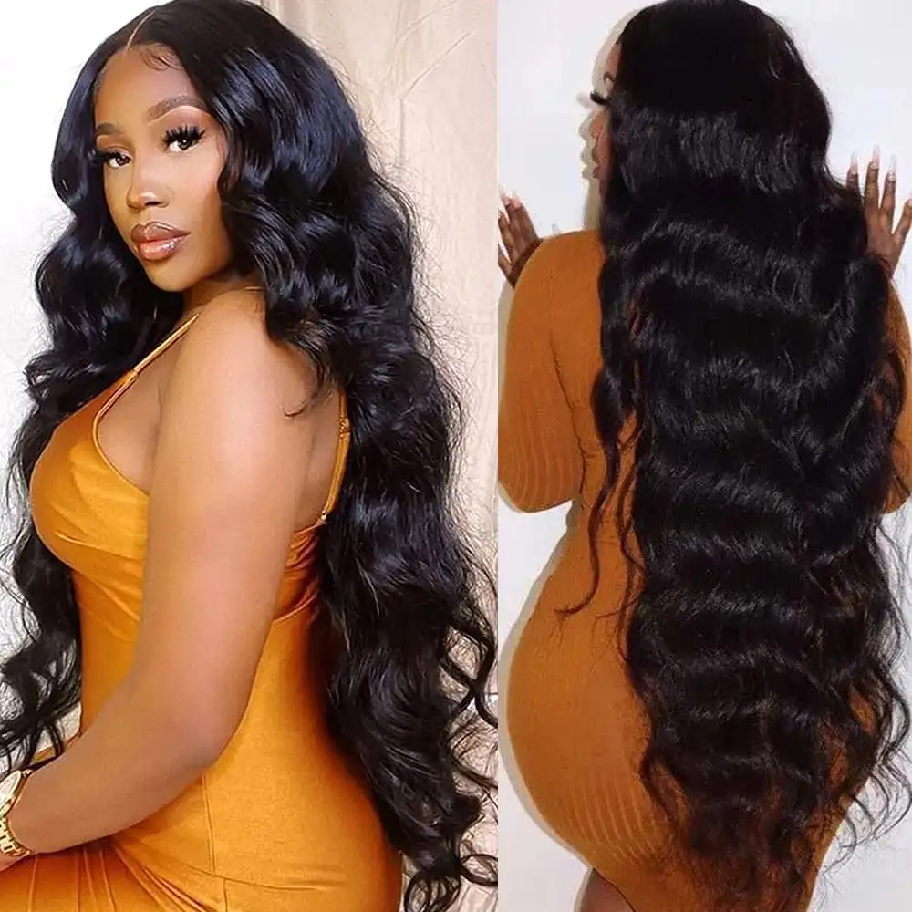 13X4 Lace Frontal Human Hair Wigs For Women 28 Inch Brazilian Body Wave Lace Front Wig Pre-plucked Hairline with Baby Hair Wigs
