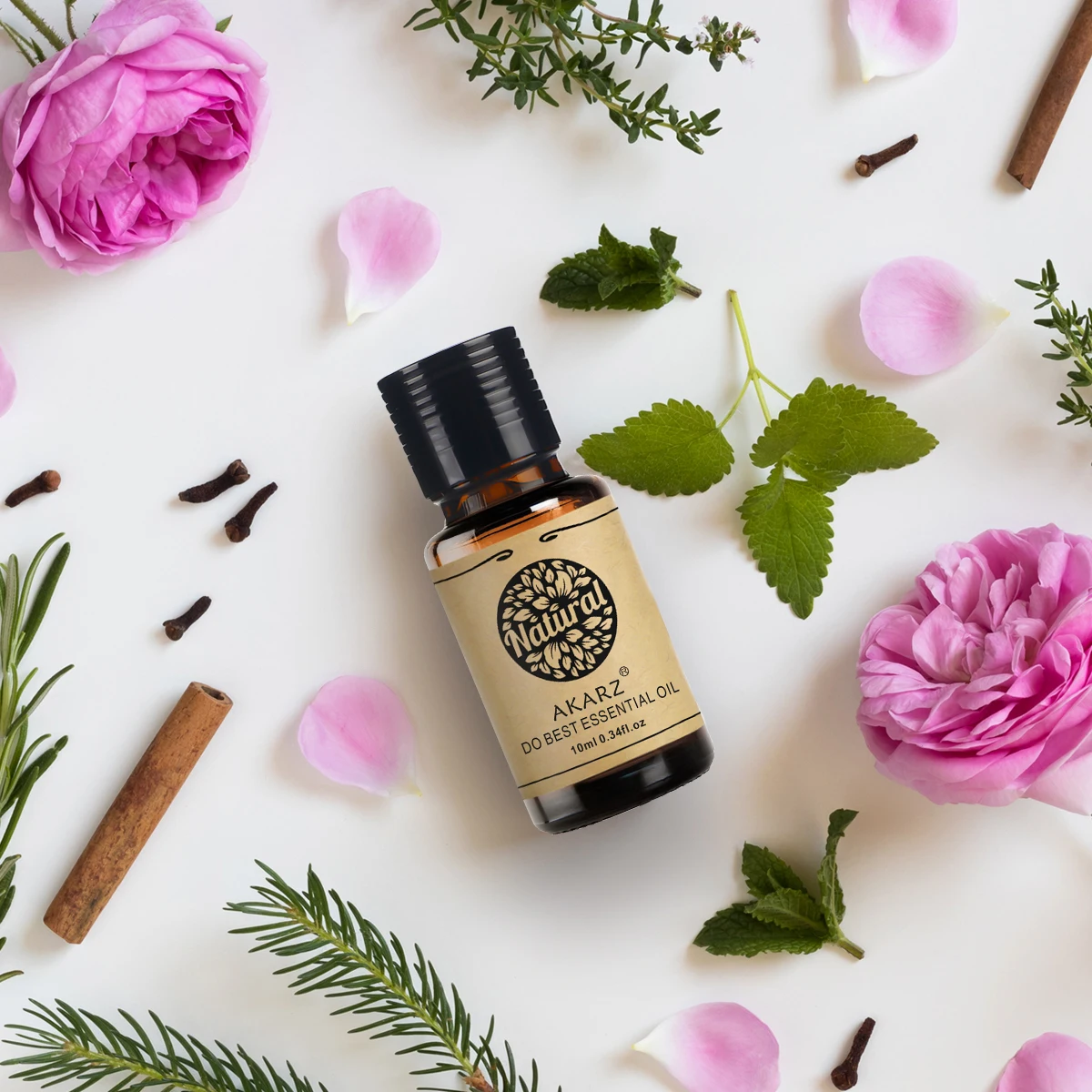 AKARZ Peony Essential Oil Natural Aromatherapy for Skin Body Hair Care, Candle,Soap,Making, DIY,Massage Aroma 10ml Peony Oil