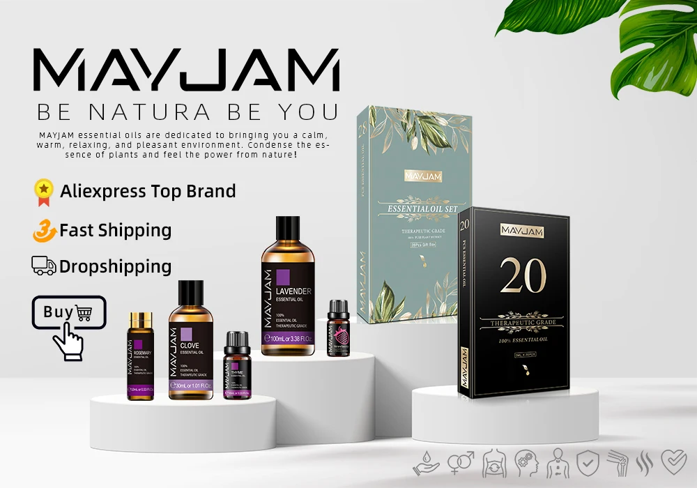 MAYJAM Oregano Essential Oil Fragrance Neroli Helichrysum Copaiba Turmeric Spearmint Anise Star 2024 New Aroma Oil