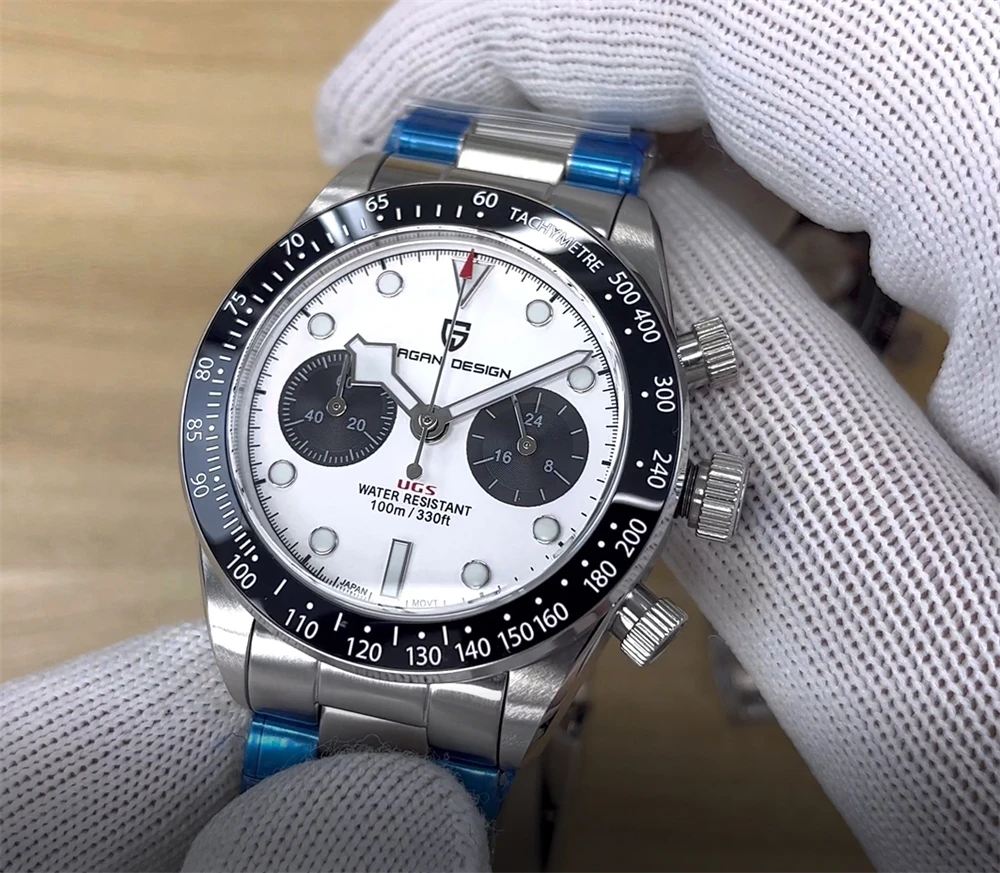 PAGANI DESIGN Men's Watch Panda Chronograph Luxury Quartz Wrist Watches Japanese Movement Sapphire Mirror 10Bar Waterproof Clock