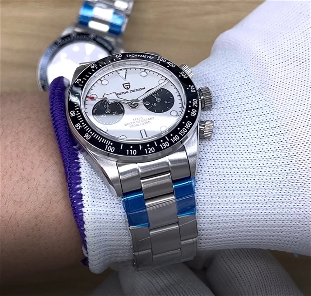 PAGANI DESIGN Men's Watch Panda Chronograph Luxury Quartz Wrist Watches Japanese Movement Sapphire Mirror 10Bar Waterproof Clock