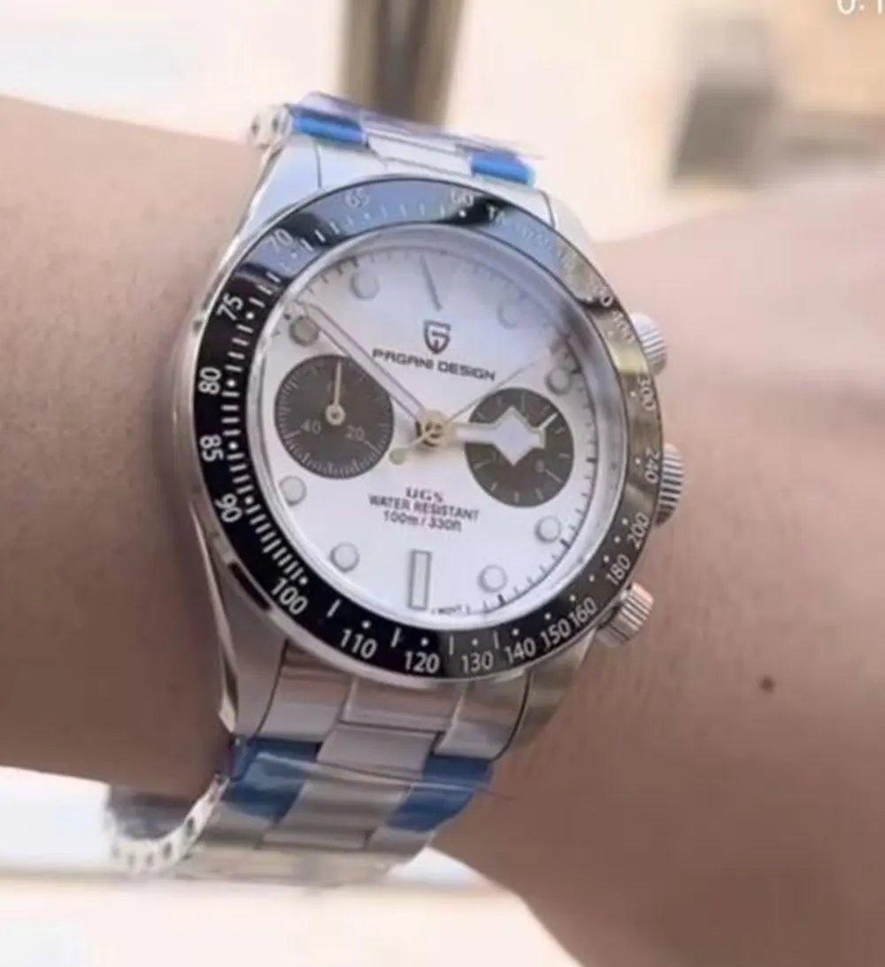 PAGANI DESIGN Men's Watch Panda Chronograph Luxury Quartz Wrist Watches Japanese Movement Sapphire Mirror 10Bar Waterproof Clock