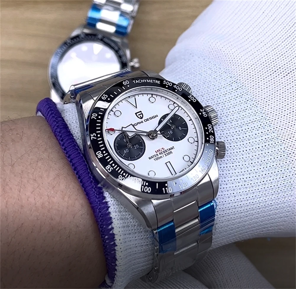 PAGANI DESIGN Men's Watch Panda Chronograph Luxury Quartz Wrist Watches Japanese Movement Sapphire Mirror 10Bar Waterproof Clock