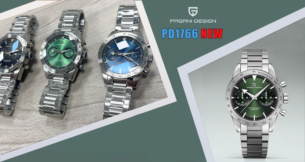 PAGANI DESIGN Men's Watch Panda Chronograph Luxury Quartz Wrist Watches Japanese Movement Sapphire Mirror 10Bar Waterproof Clock