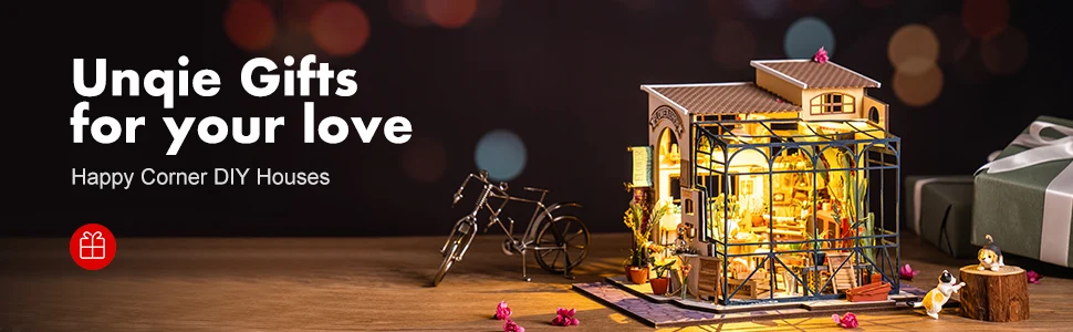 Rolife DIY Dollhouse Kit Mini House with Furnitures Accessories 1:24 Scale Craft Kit Emily's Flower Shop