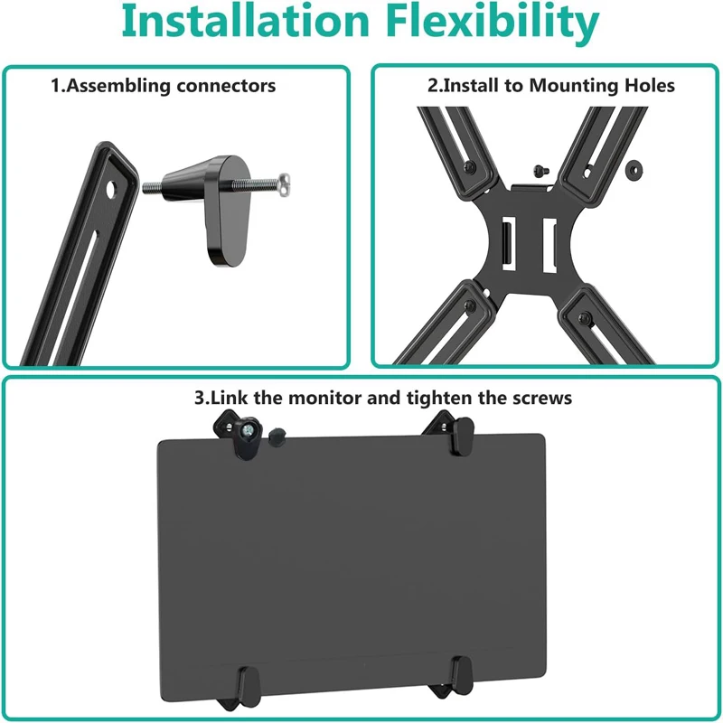 D-MOUNT AD500 Non-VESA Display Adaptor for 17'-27' No Hole Monitor Holder Mount VESA 100X100