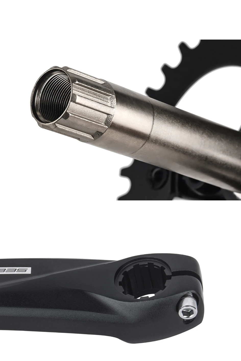 BOLANY Bicycle Crankset 170mm 104BCD Mountain Bike Double Disc Crank with Bottom Bracket 34T 36T 38T Aluminum Alloy Bike Cranks