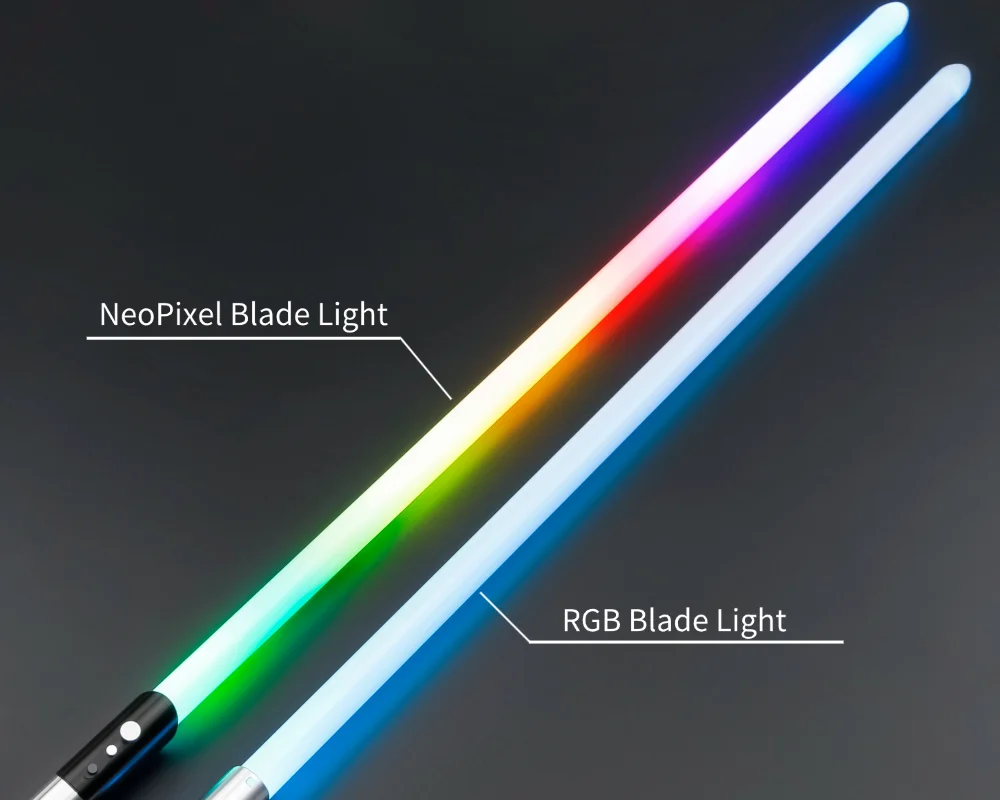 TXQSABER Smooth Swing Heavy Dueling Lightsaber 12 Colors Changing Soundfonts 1 inch Metal Handle Blaster Pixel Sword Toys
