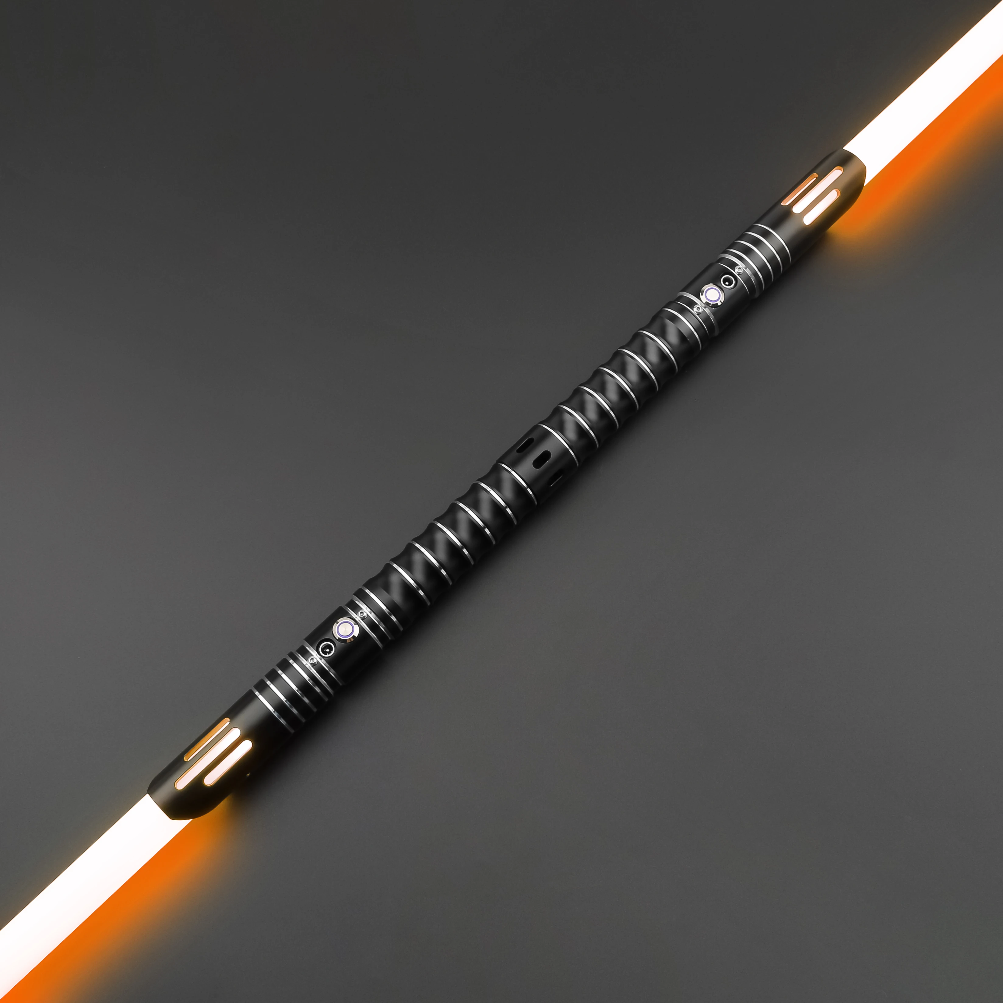TXQSABER Smooth Swing Heavy Dueling Lightsaber 12 Colors Changing Soundfonts 1 inch Metal Handle Blaster Pixel Sword Toys