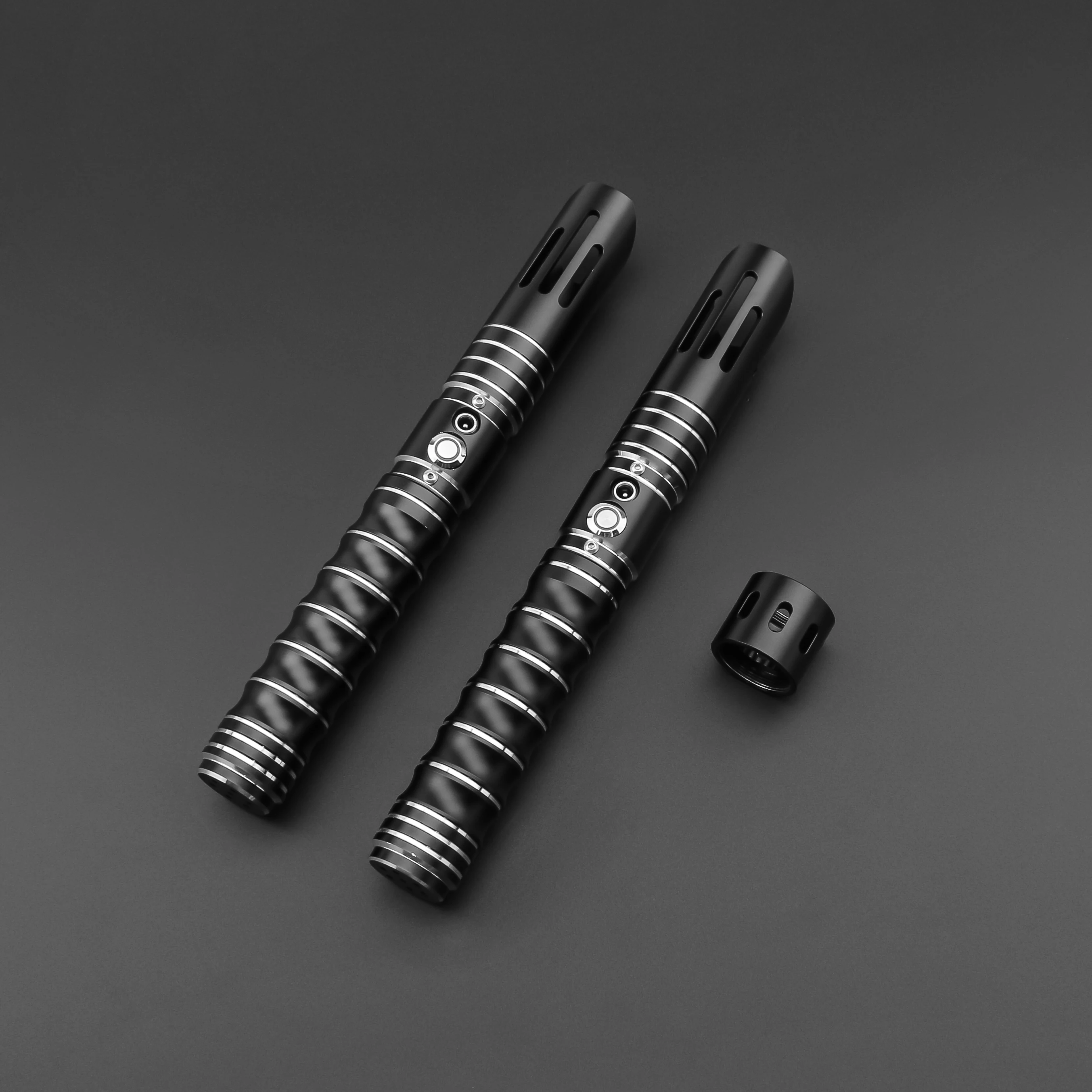 TXQSABER Smooth Swing Heavy Dueling Lightsaber 12 Colors Changing Soundfonts 1 inch Metal Handle Blaster Pixel Sword Toys