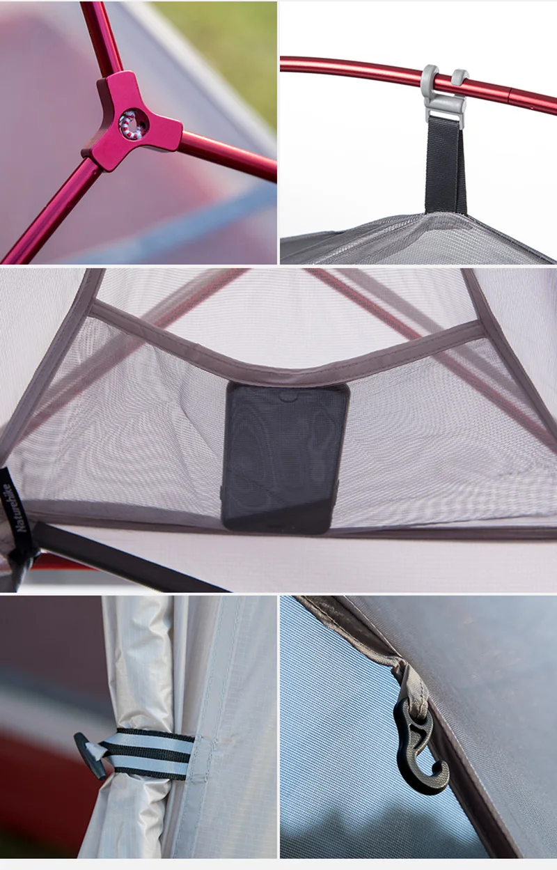 Naturehike Cloud Up 2 Person Tent Outdoor Camping Tent Ultralight 2 Person 20D Tent Free Standing Hiking Travel Backpacking Tent