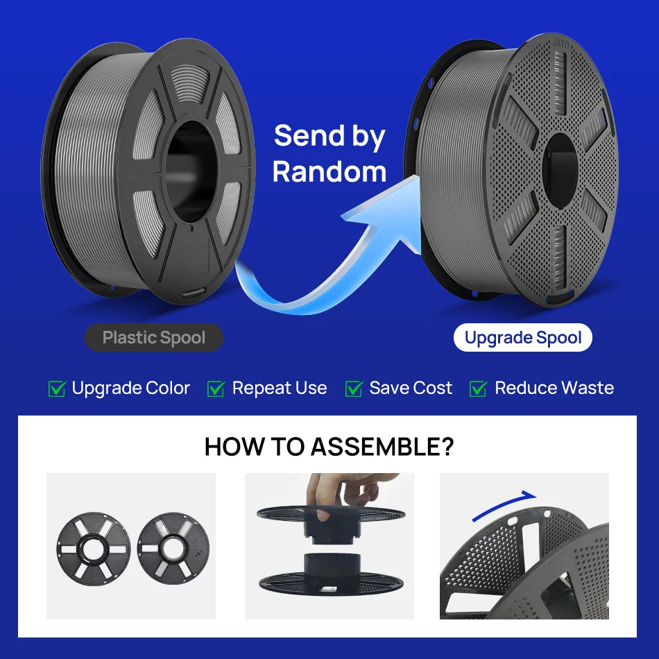 JAYO 3D Printer PLA/PLA Meta/PETG/PLA PLUS/PLA Matte Filament 1.75mm 9/10 Rolls 3D Printing Materials for 3D Printer&3D Pen