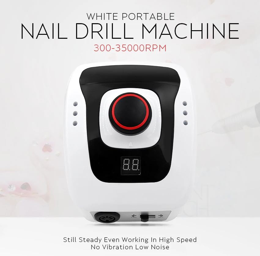 KADS Milling Machine Electric Nail Drill 35000 RPM Apparatus for Manicure Nail Polisher File Manicure Pedicure with Cutter Kit