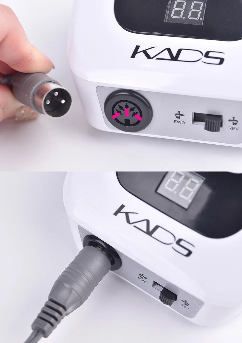 KADS Milling Machine Electric Nail Drill 35000 RPM Apparatus for Manicure Nail Polisher File Manicure Pedicure with Cutter Kit