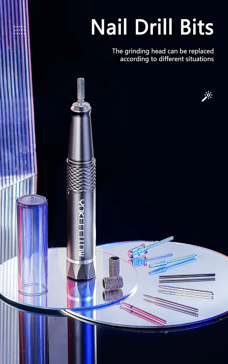 40000RPM Rechargeable Electric Nail Drill Machine Brushless Motor With Memory Function For Nail Art Equipment Manicure Pedicure