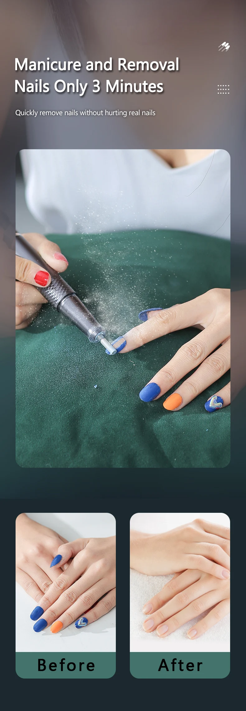 40000RPM Rechargeable Electric Nail Drill Machine Brushless Motor With Memory Function For Nail Art Equipment Manicure Pedicure
