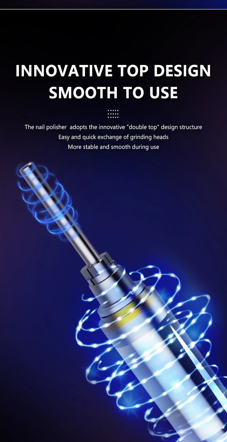 40000RPM Rechargeable Electric Nail Drill Machine Brushless Motor With Memory Function For Nail Art Equipment Manicure Pedicure