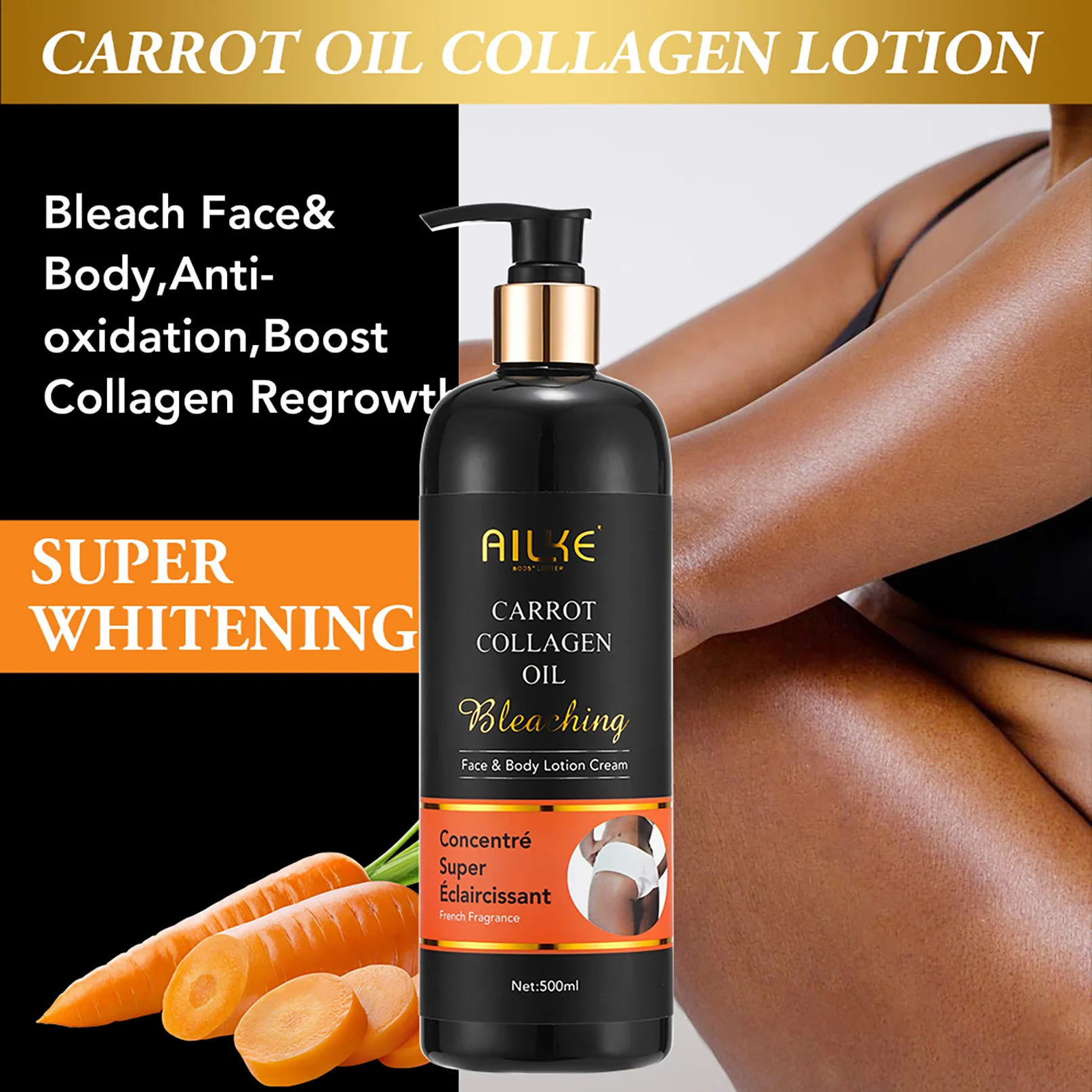 AILKE Whitening Skin Care Set, With Nicotinamide, Glutathione, Moisturizing, Even Skin Tone, Remove Dark Spot, Freckle, Melanin