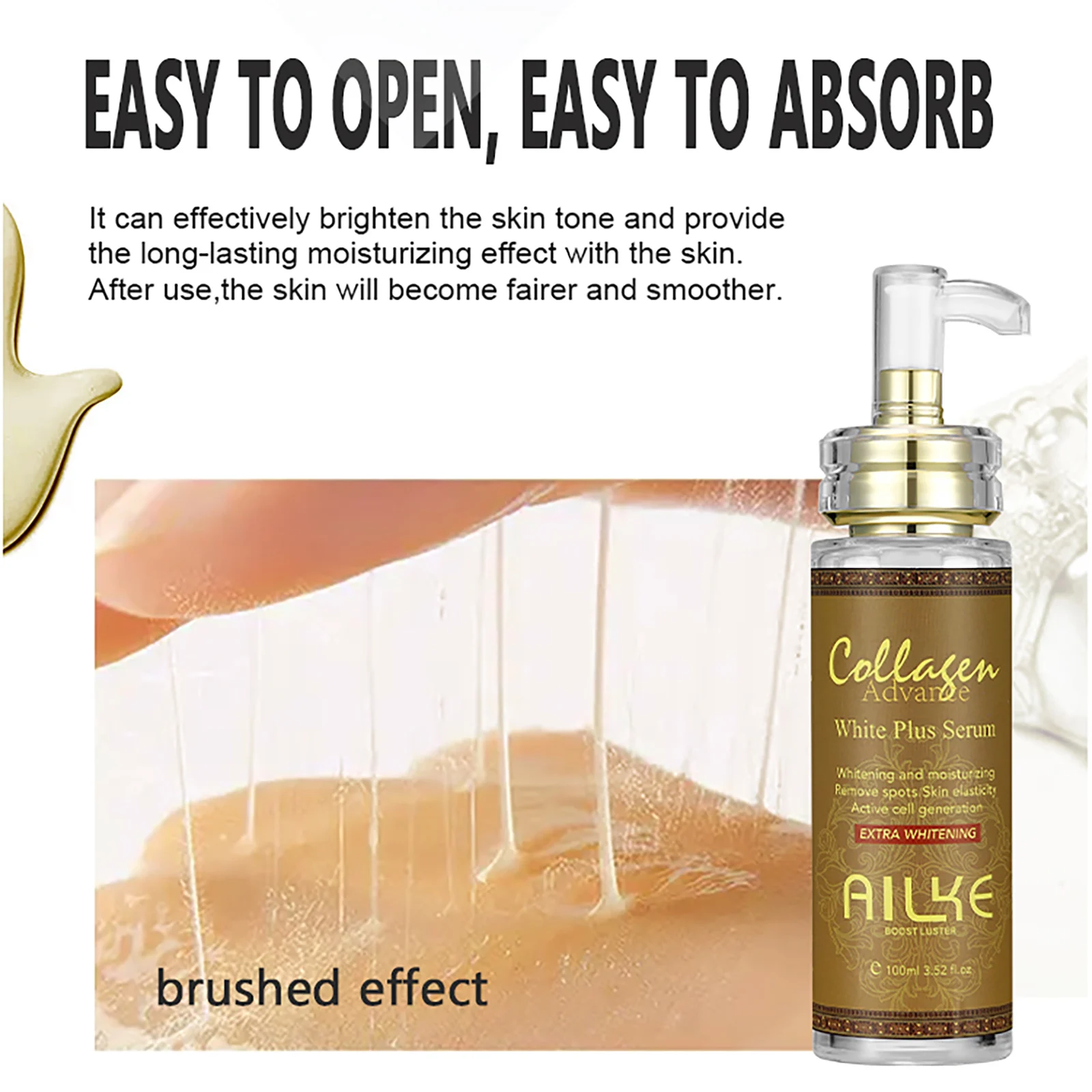 AILKE Whitening Skin Care Set, With Nicotinamide, Glutathione, Moisturizing, Even Skin Tone, Remove Dark Spot, Freckle, Melanin