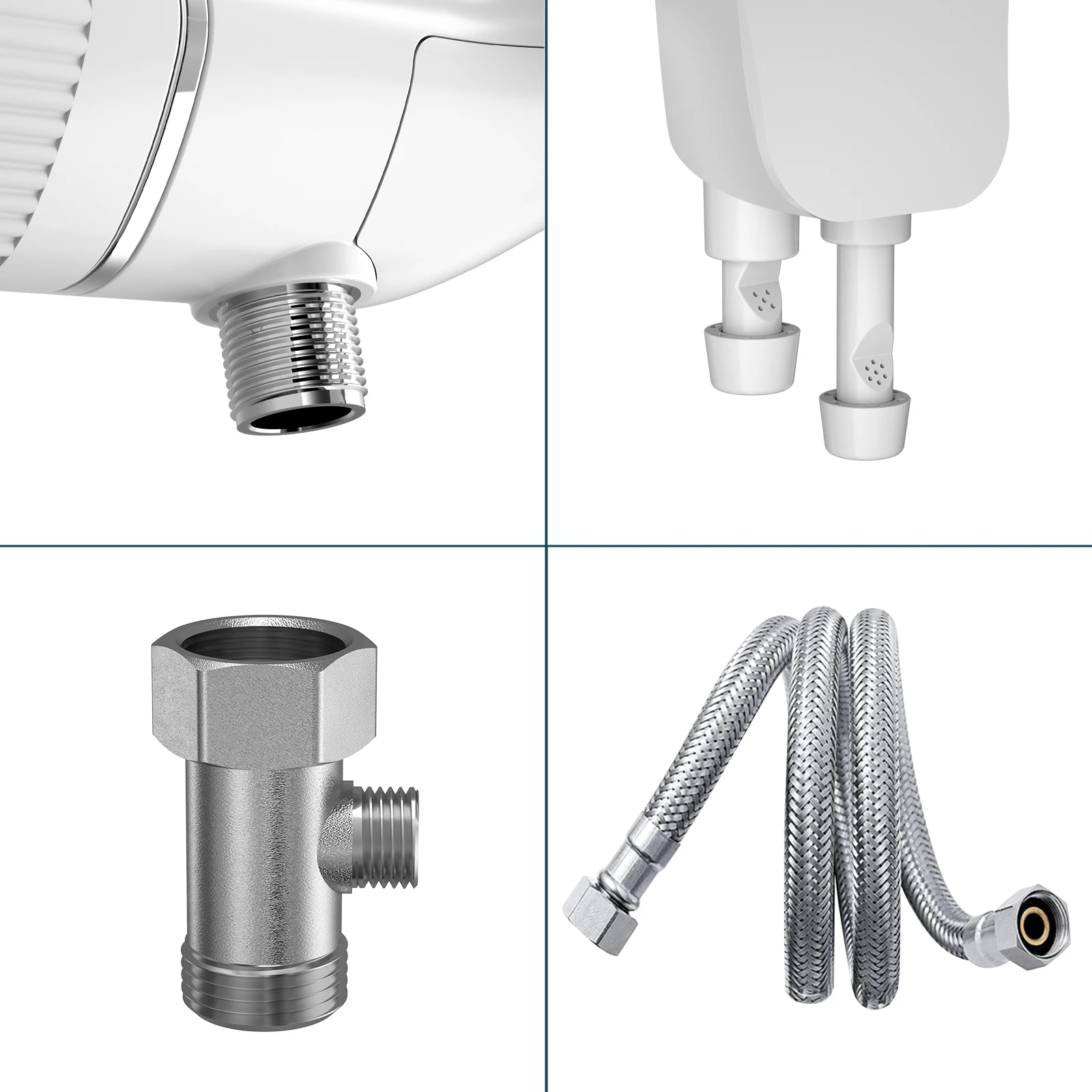 SAMODRA Bidet Non-Electric Toilet Attachment Dual Nozzle Bidet Adjustable Water Pressure With Brass Inlet