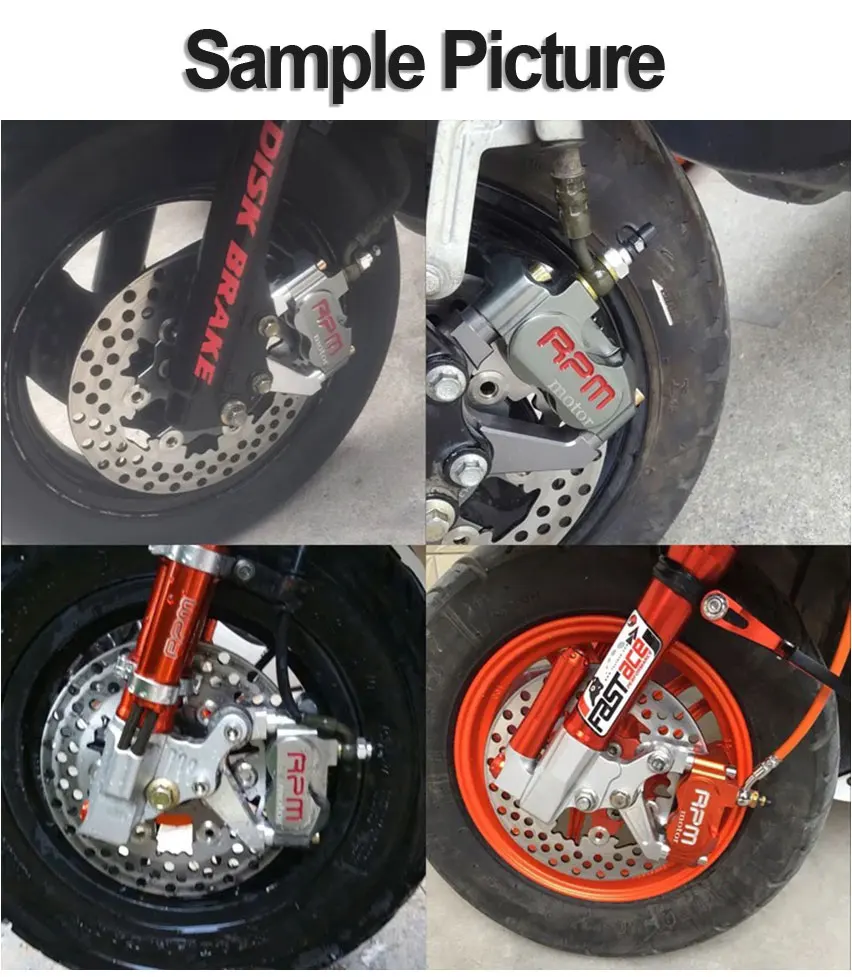 RPM 220mm Brake Caliper Disc Rotor Disk Floating 3 Hole Pitching 70 Universal for Street Bike Pedal Bike Pitbike Honda Yahama