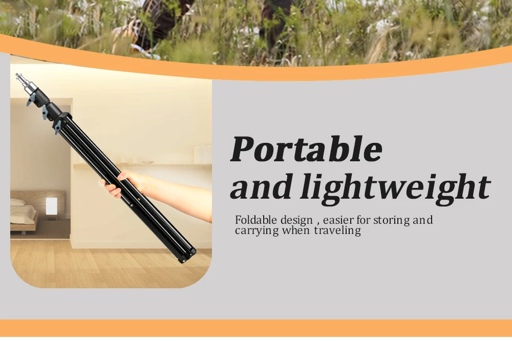 New 200cm Projector Tripod Stand Aluminum Alloy Holder 1/4'' Adjustable Height for Mount Laptop Projection Bracket Matching tray