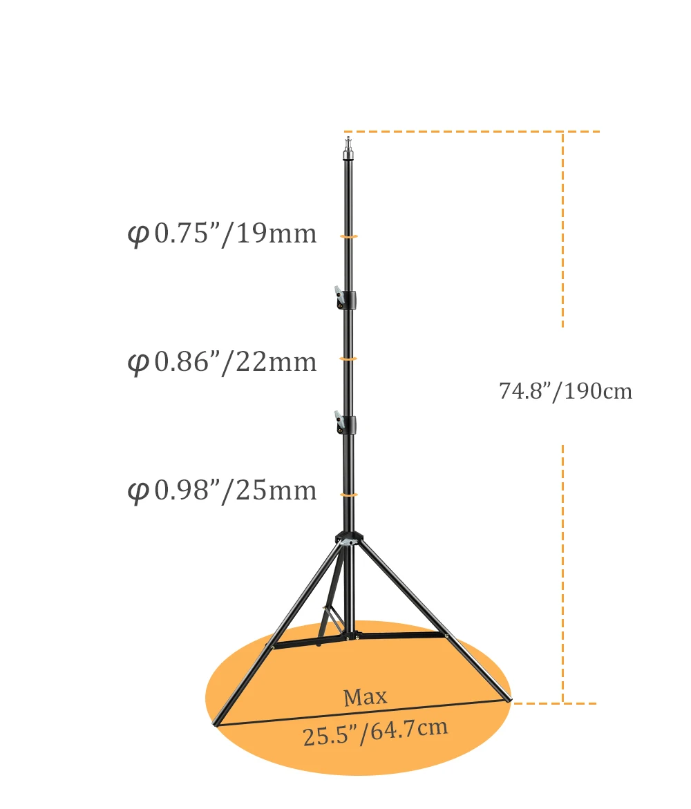 New 200cm Projector Tripod Stand Aluminum Alloy Holder 1/4'' Adjustable Height for Mount Laptop Projection Bracket Matching tray