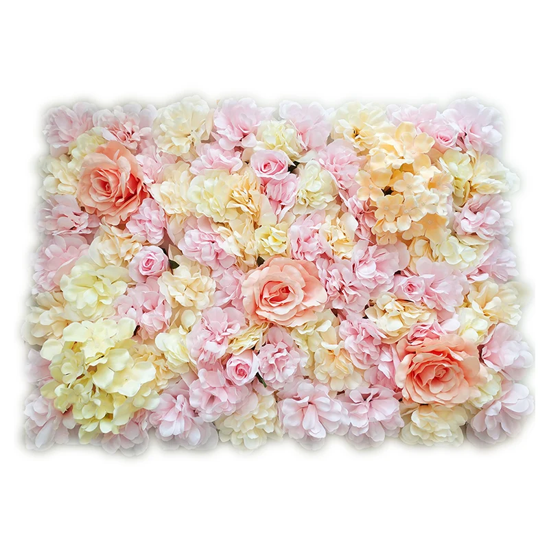 1pcs Artificial Flower Wall Wedding Background Decoration Lawn Pillar Road Lead Flower Arch Silk Rose Hydrangea White Flower