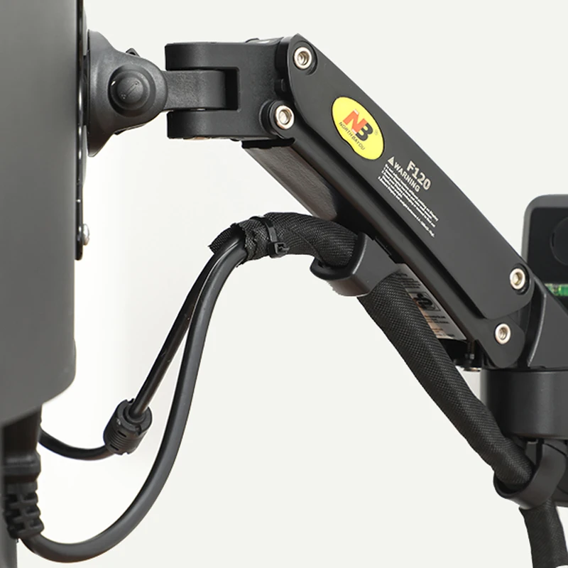 NB F120 17-27' Aluminum GS Gas Spring 360 Rotate Full Motion TV Wall Mount Bracket LCD Monitor Wall Mount Stand Screen Holder