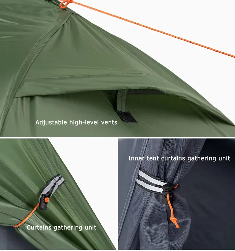 Naturehike Cycling Tent 1 Person Ultralight Outdoor 3 Season Waterproof 20D Nylon Tent Camping Hiking Backpacking Portable Tent