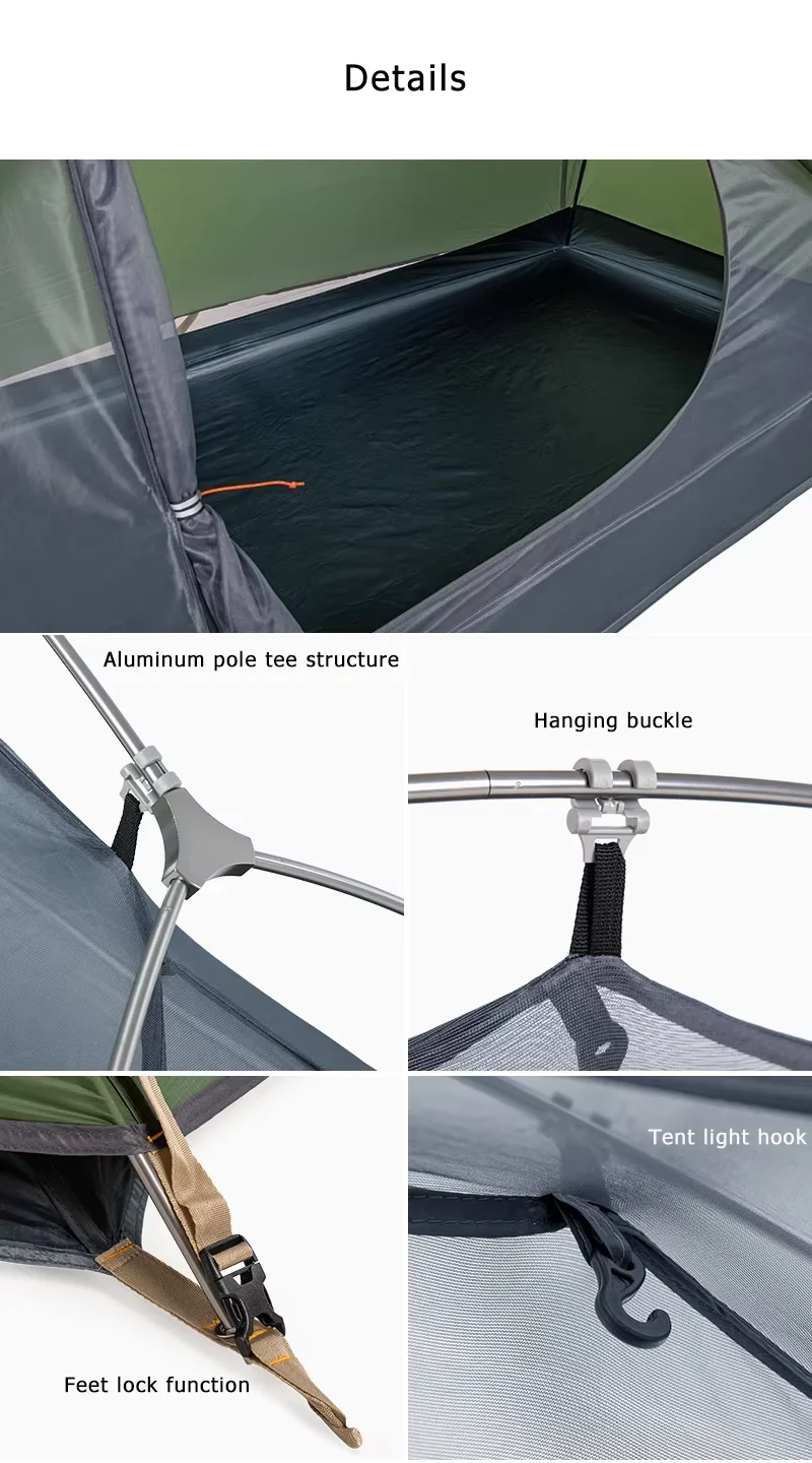 Naturehike Cycling Tent 1 Person Ultralight Outdoor 3 Season Waterproof 20D Nylon Tent Camping Hiking Backpacking Portable Tent