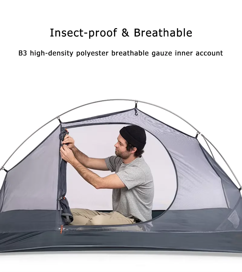 Naturehike Cycling Tent 1 Person Ultralight Outdoor 3 Season Waterproof 20D Nylon Tent Camping Hiking Backpacking Portable Tent