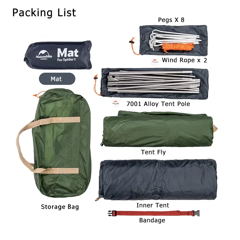 Naturehike Cycling Tent 1 Person Ultralight Outdoor 3 Season Waterproof 20D Nylon Tent Camping Hiking Backpacking Portable Tent