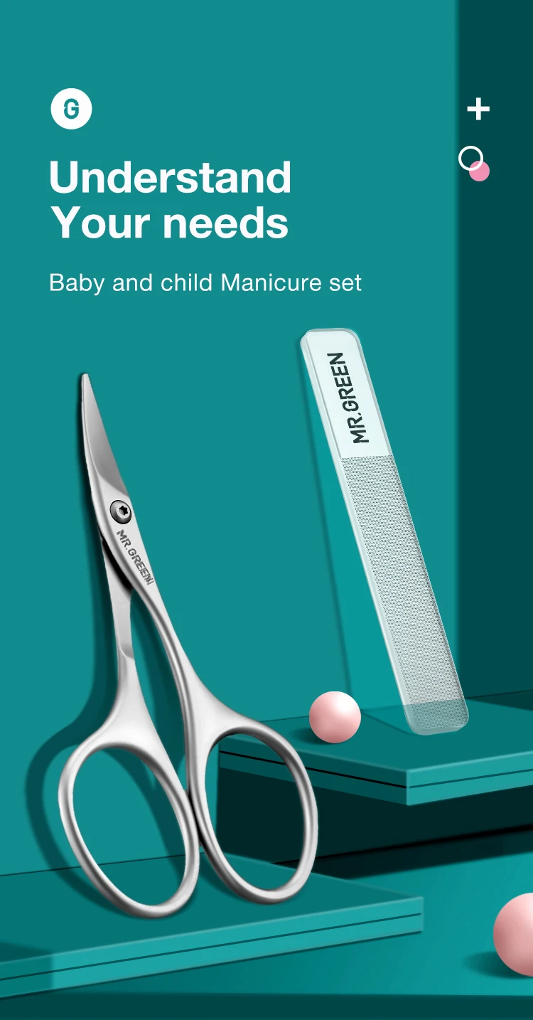 MR.GREEN Baby Safety Nail Scissors Nail Care Clippers Cutter Newborn Baby Convenient Daily Nail File Shell Shear Manicure Tool