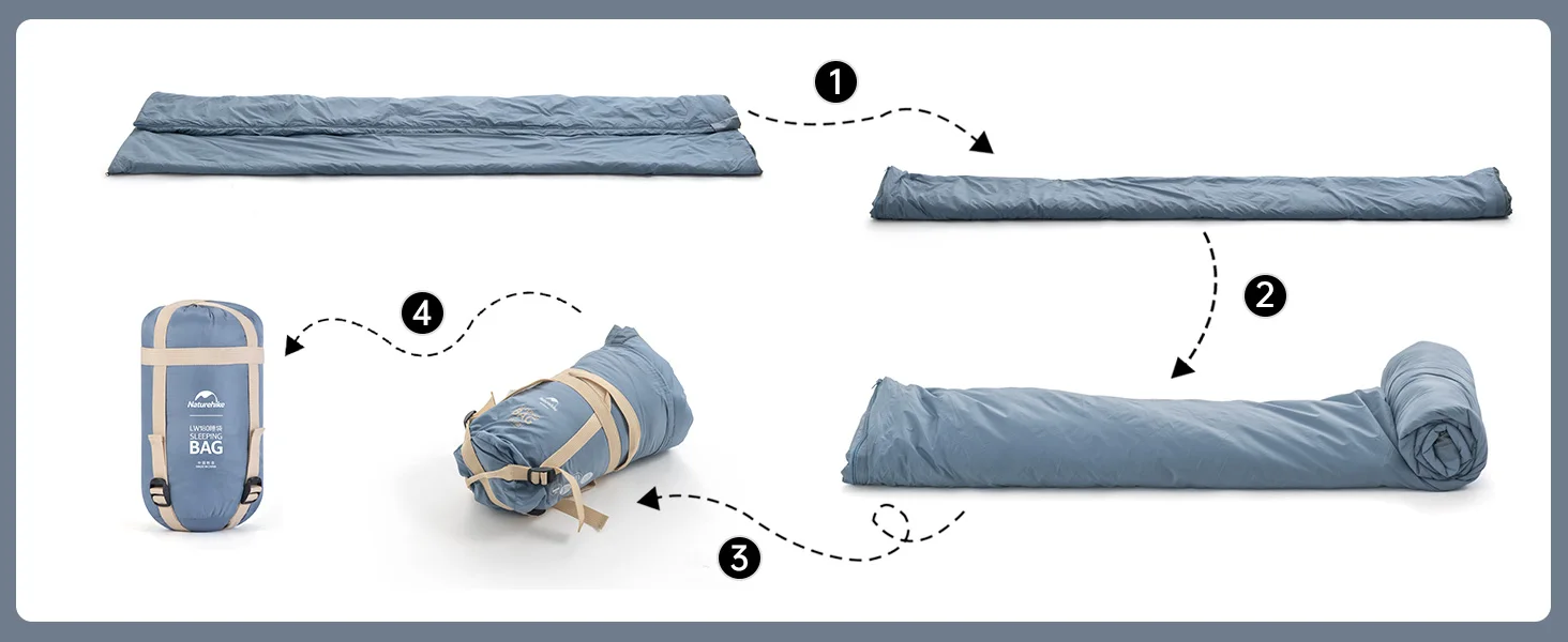 Naturehike Sleeping Bag Lightweight Mini LW180 Waterproof Cotton Sleeping Bag Nature hike Tourist Camping Sleeping Bag