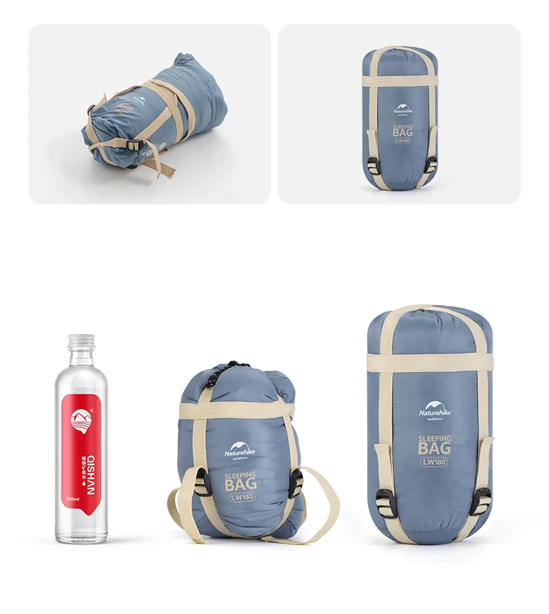 Naturehike Sleeping Bag Lightweight Mini LW180 Waterproof Cotton Sleeping Bag Nature hike Tourist Camping Sleeping Bag