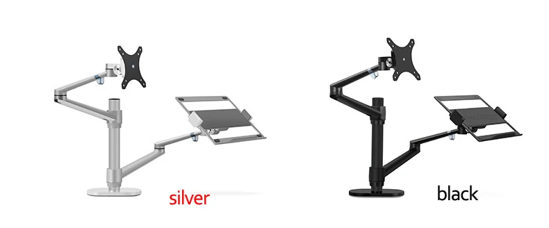 OL-3L OL-3T Aluminum Silver Ergonomics 10'-17' Desk Laptop Stand 32' Monitor Desktop Bracket Computer Mount Full Motion Column