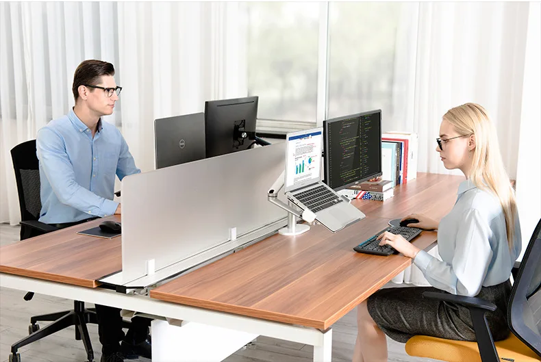 OL-3L OL-3T Aluminum Silver Ergonomics 10'-17' Desk Laptop Stand 32' Monitor Desktop Bracket Computer Mount Full Motion Column