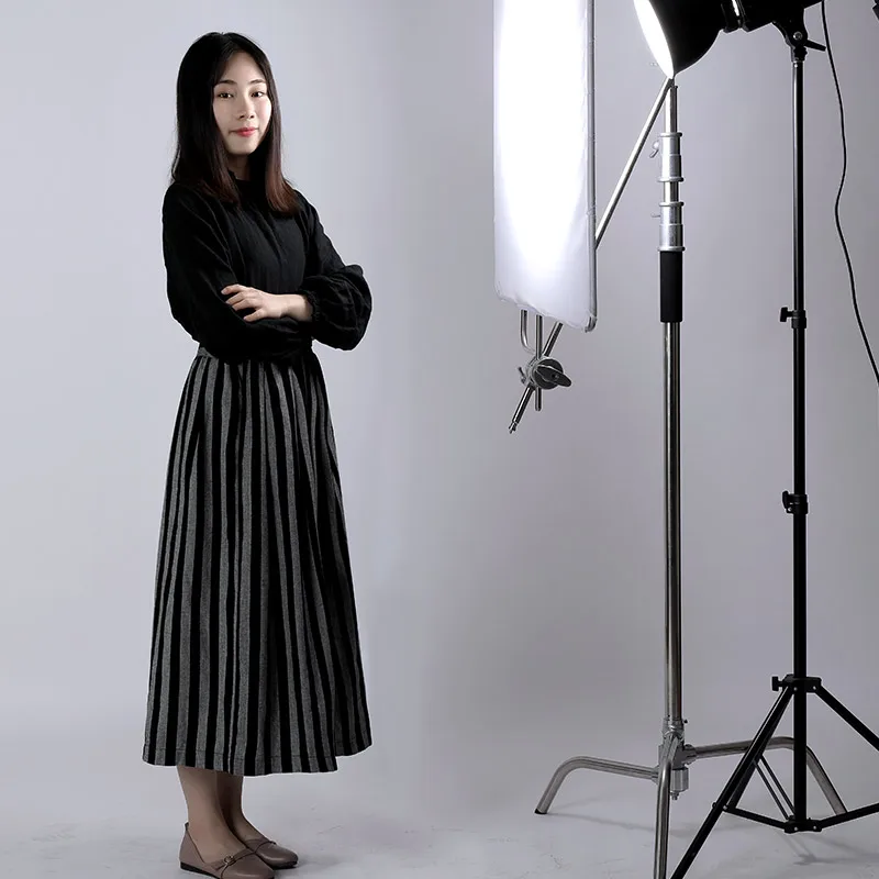 C-Stand Photography Stand Stainless Steel with Hold Arm and Grip Head Upgraded Max Height 260cm with One Adjustable Magical Leg
