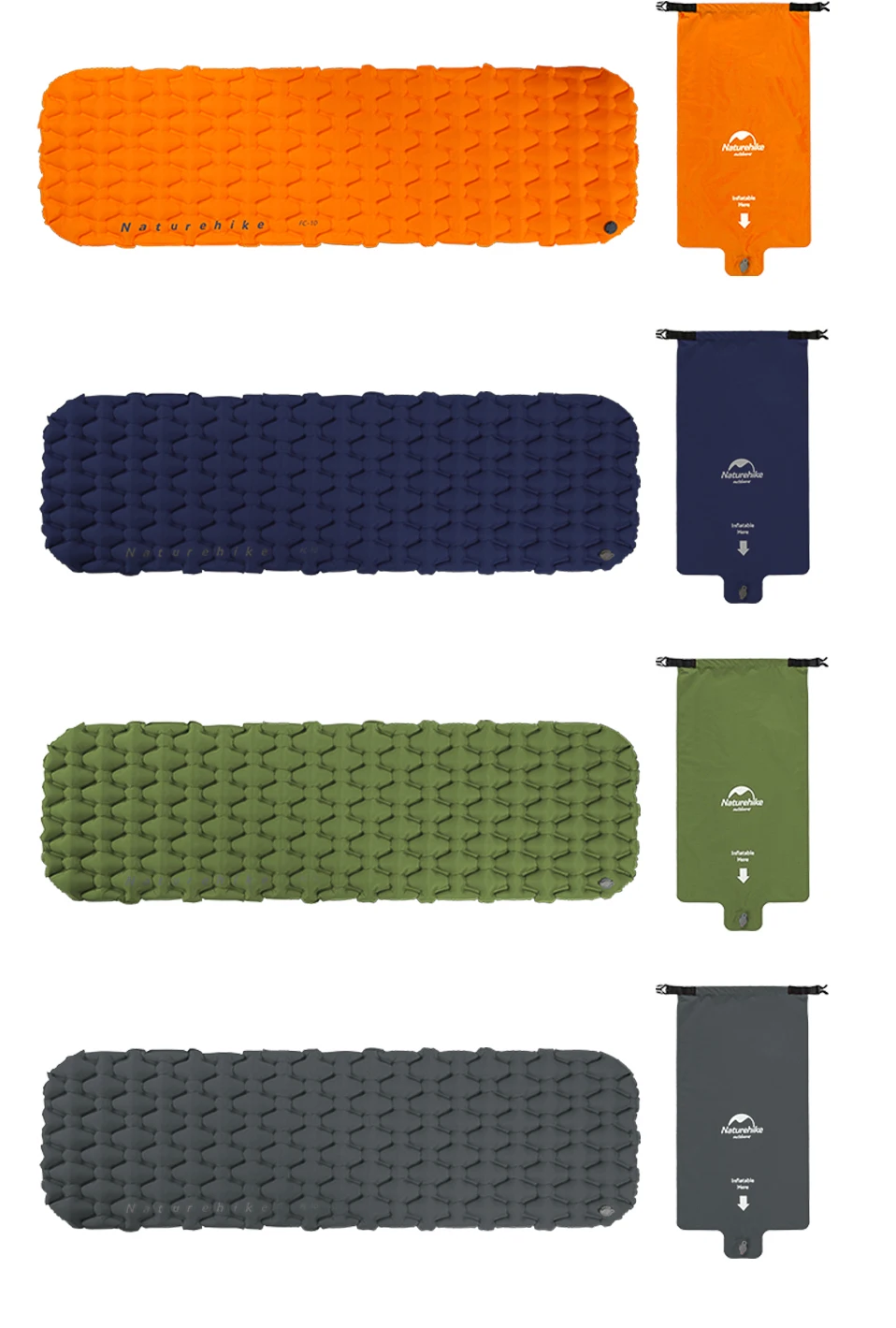 Naturehike Inflatable Mattress Air Mattress Ultralight Outdoor Sleeping Pad Folding Bed Sleeping Mat Hiking Camping Mattress