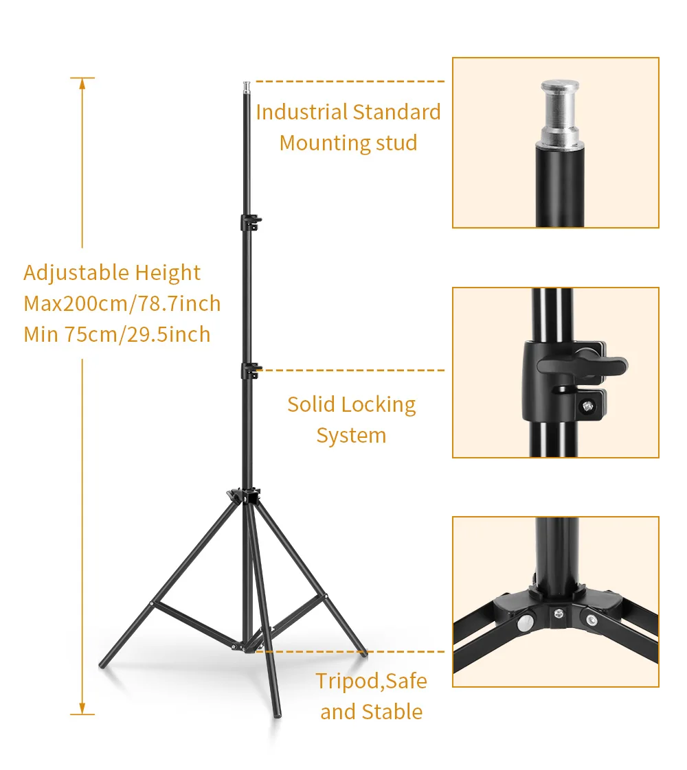 SH Photo Studio Softbox Light Kit Photographic Equipment Four Lamp Holders Continuous Light System With E27 Bulb Accessories