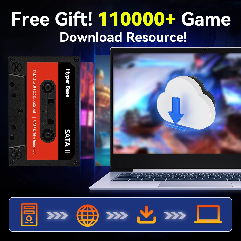 Batocera.Linux 35 2TB Gaming HDD Portable Game Hard Drive with 52000+ Games for PS3/PS2/Wii/WiiU/N64/MAME/SS, Compatible with PC