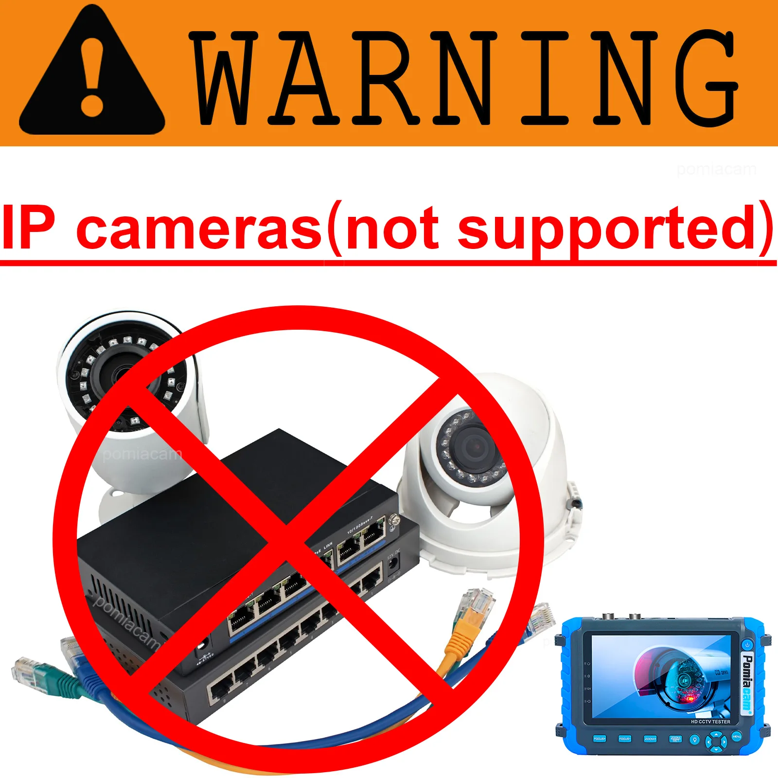 5.0 inch Monitor CVBS 8MP AHD/CVI/TVI 4-In-1 Camera Tester IV8W Tester Portable Tester Support PTZ Audio VGA HDMI Input