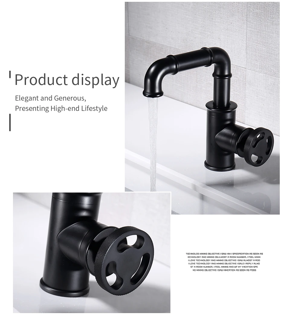Basin Faucets Black Color Brass Crane Bathroom Faucets Hot And Cold Water Mixer Tap Contemporary Mixer Tap Torneira WF-20A02