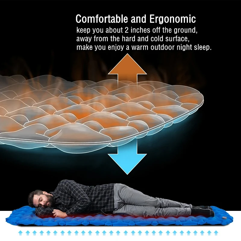 Naturehike FC10 FC01 Inflatable Mattress Air Mattress Camping Mat Ultralight Camping Mattress Sleeping Mat Nylon Sleeping Pad