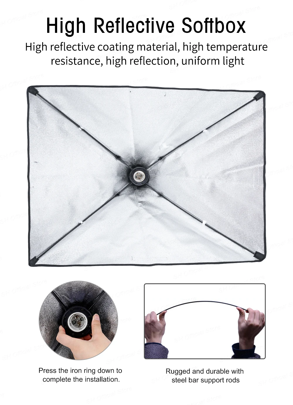 Photography Lighting Kit With 2x2M Photo Background Muslin Backdrops Softbox Light Stand Portable Bag Soft BoxFor Photo Studio