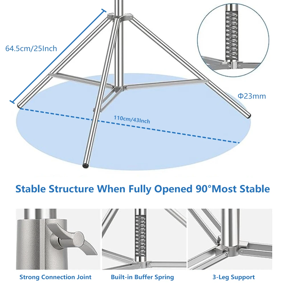 SH C Stand Stainless Steel Kit Light Stand With Weight Bag Photo Studio Accessories Extension Rod 2.49M Length Arm Cross Boom