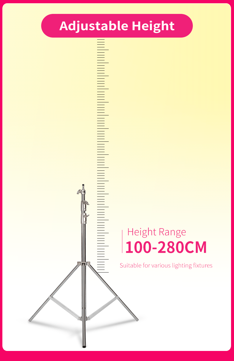 SH C Stand Stainless Steel Kit Light Stand With Weight Bag Photo Studio Accessories Extension Rod 2.49M Length Arm Cross Boom