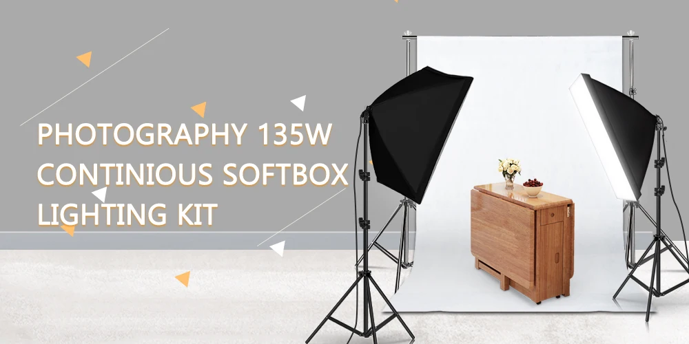SH Photography Four Lamp Holder Softbox 50x70CM Photo Studio Lighting Kit Softbox Kits Soft Box Photographic Equipment E27 Base