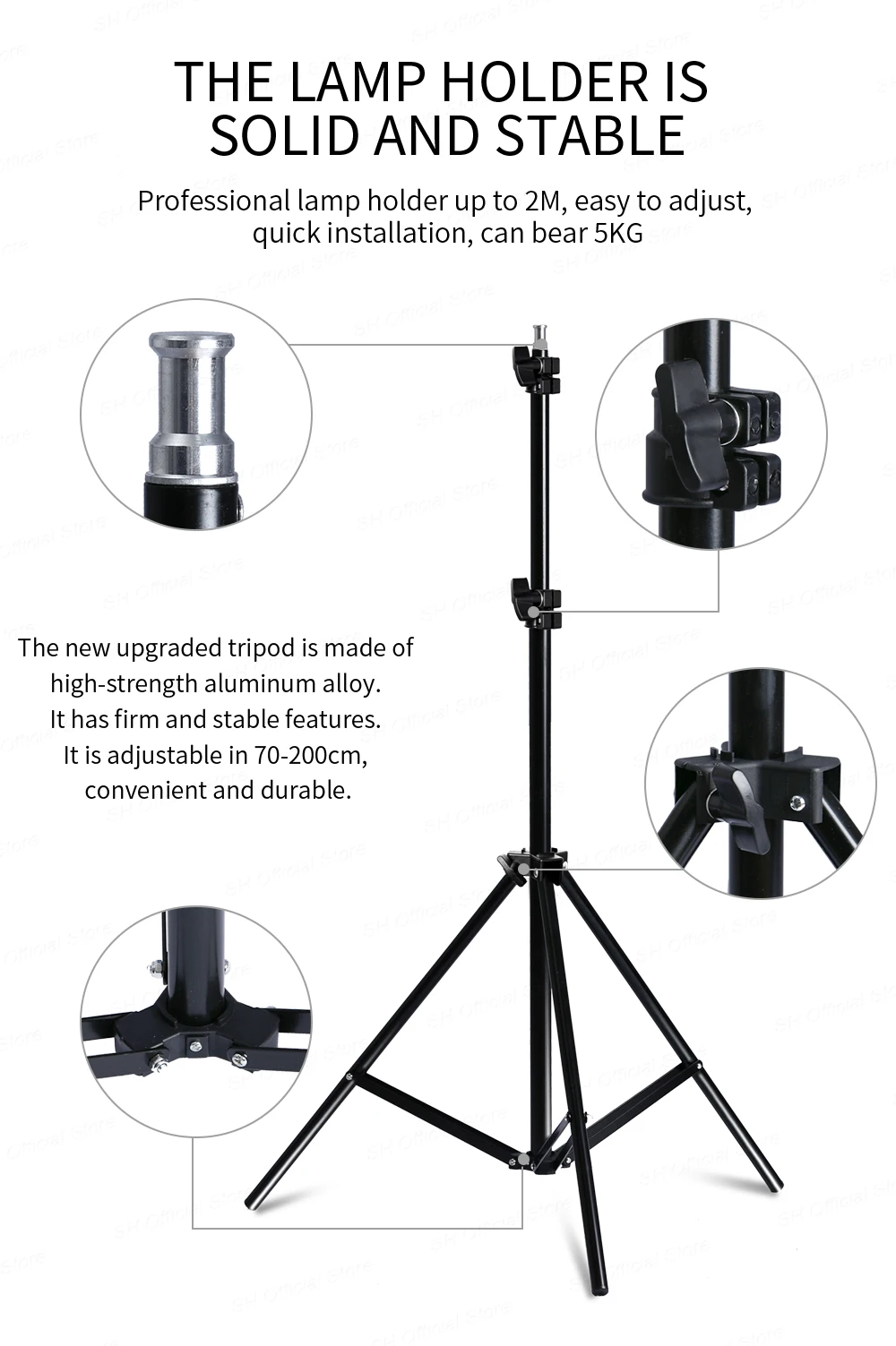 SH Photography Four Lamp Holder Softbox 50x70CM Photo Studio Lighting Kit Softbox Kits Soft Box Photographic Equipment E27 Base